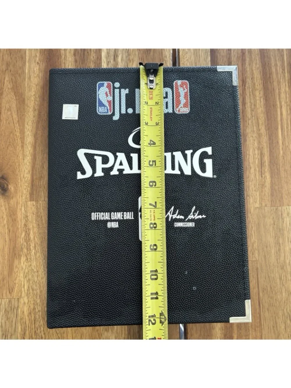 Spalding Official JR NBA Portfolio Notepad Adam Silver Black Basketball‎ Texture